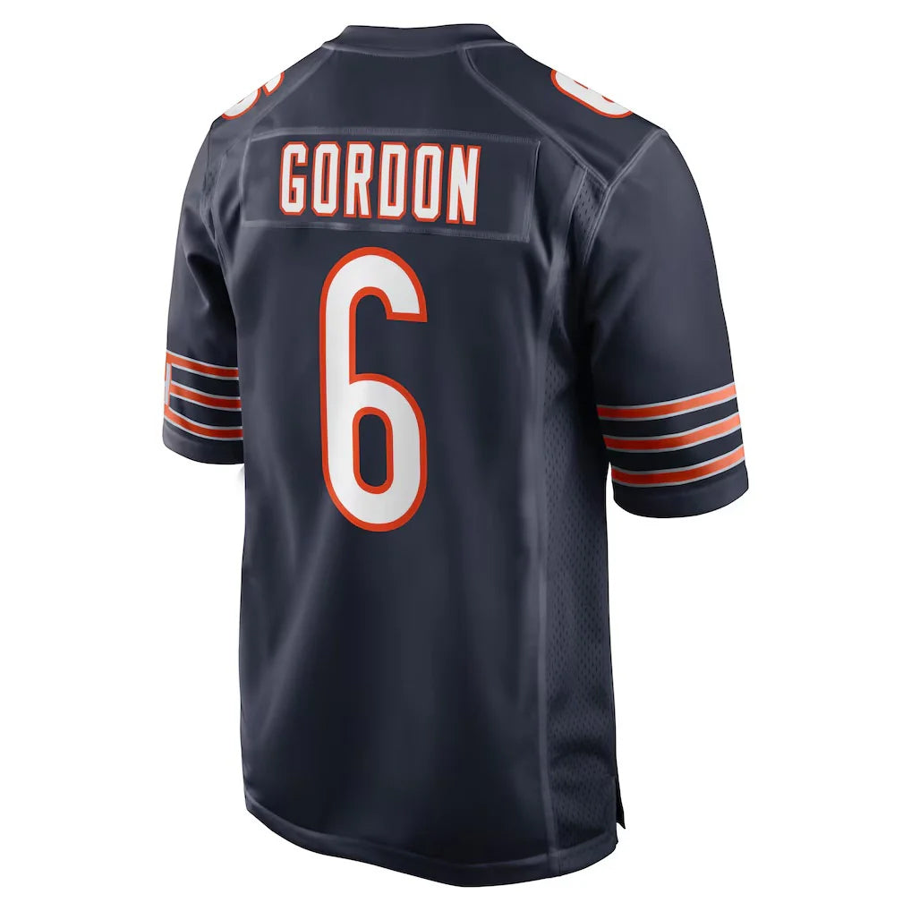 Vanessashop C.Bears #6 Kyler Gordon Player Navy Home Game Stitched Jerseys