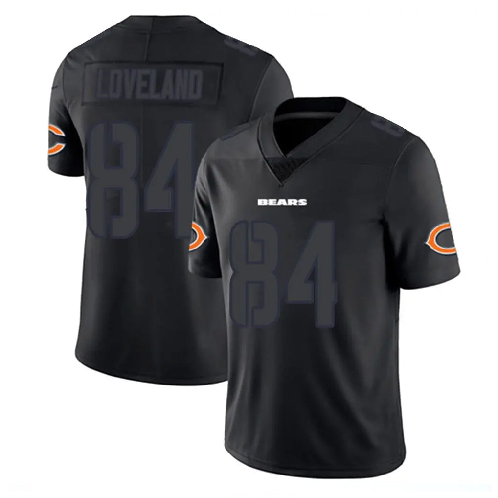 Vanessashop C.Bears #84 Colston Loveland Player Black Impact Limited Game Stitched Jerseys