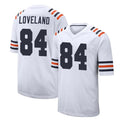 Vanessashop C.Bears #84 Colston Loveland Player White Classic Home Game Stitched Jerseys