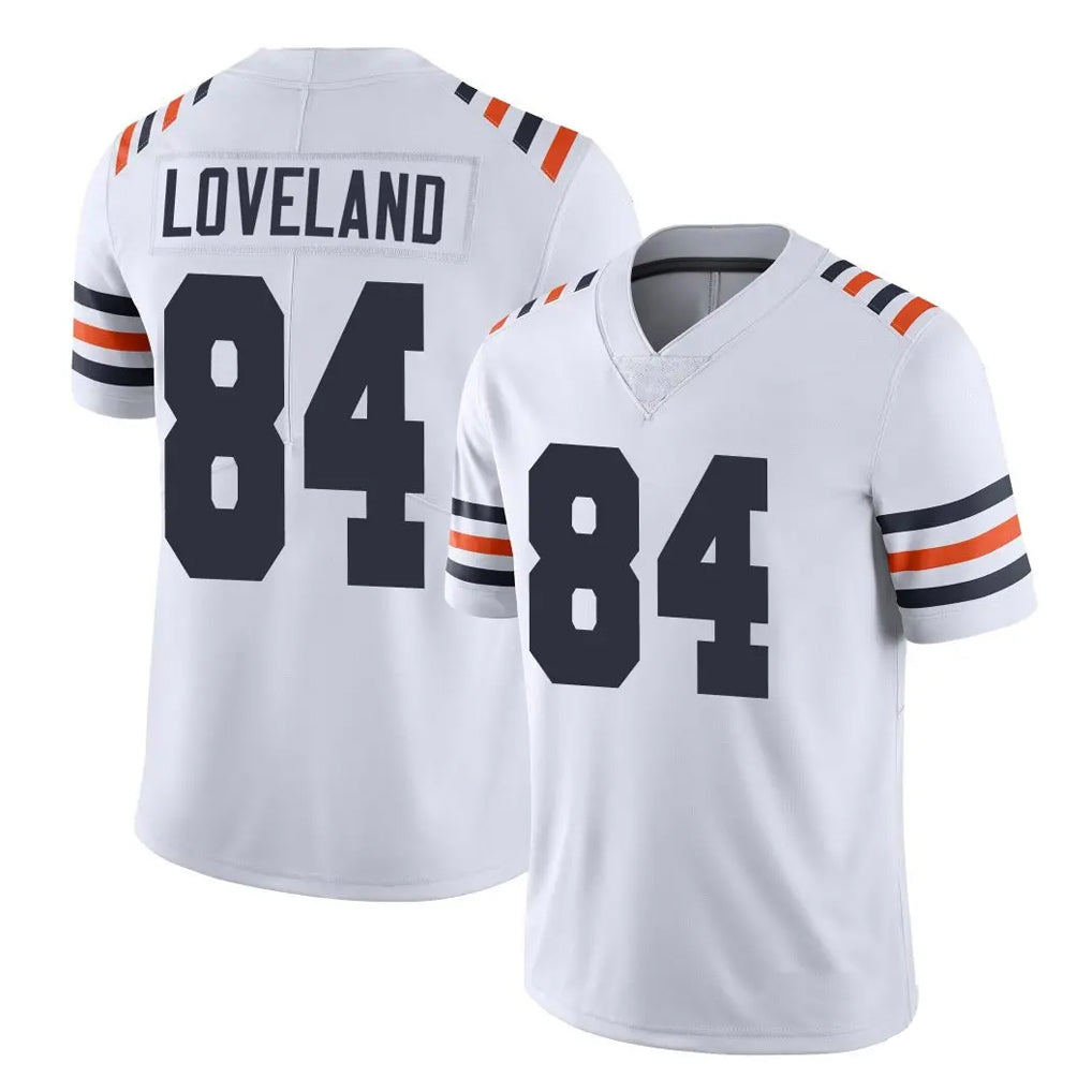 Vanessashop C.Bears #84 Colston Loveland Player White Classic Vapor Limited Home Game Stitched Jerseys