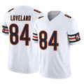 Vanessashop C.Bears #84 Colston Loveland Player White Vapor F.U.S.E. Limited Home Game Stitched Jerseys