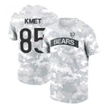 Vanessashop C.Bears #85 Cole Kmet Player Arctic Camo Salute to Service Performance T-Shirt Limited Stitched Jerseys
