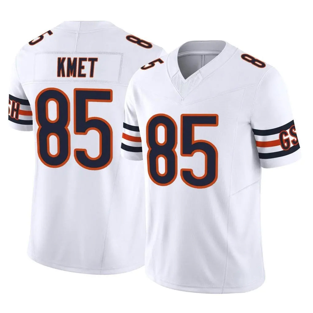 Vanessashop C.Bears #85 Cole Kmet Player White Vapor F.U.S.E. Limited Home Game Stitched Jerseys