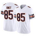 Vanessashop C.Bears #85 Cole Kmet Player White Vapor F.U.S.E. Limited Home Game Stitched Jerseys