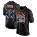 Vanessashop C.Bears #98 Montez Sweat Player Carbon Black Fashion Game Stitched Jerseys