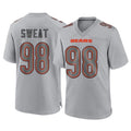 Vanessashop C.Bears #98 Montez Sweat Player Gray Atmosphere Fashion Game Stitched Jerseys