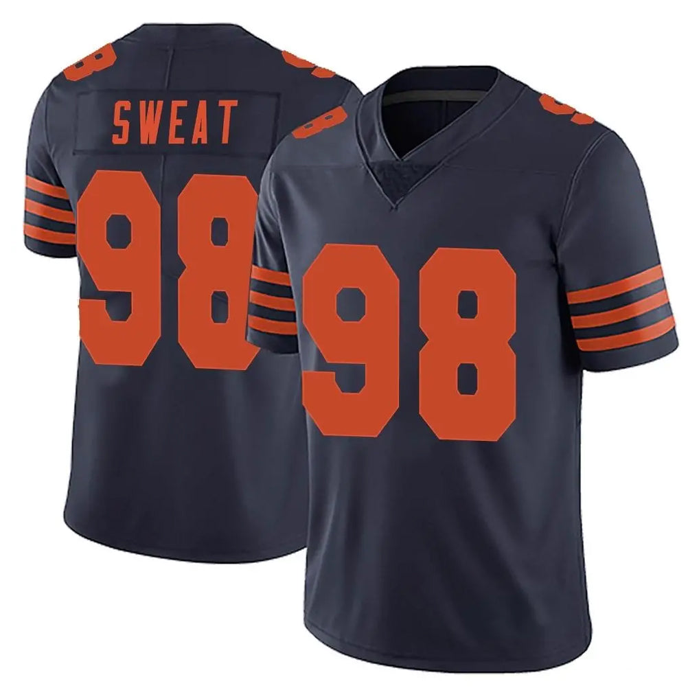 Vanessashop C.Bears #98 Montez Sweat Player Navy Blue Alternate Vapor Untouchable Limited Stitched Jerseys