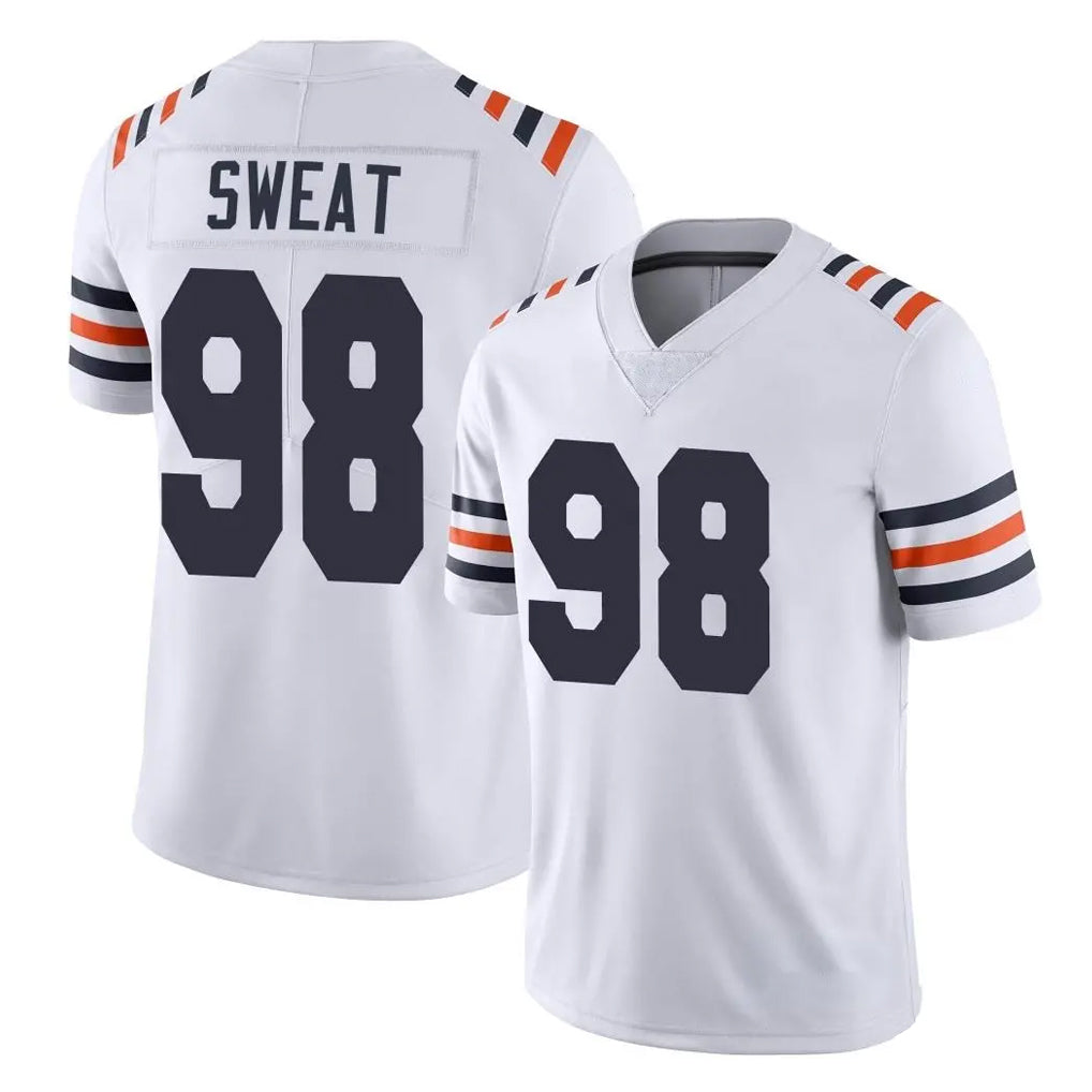 Vanessashop C.Bears #98 Montez Sweat Player White Classic Vapor Limited Home Game Stitched Jerseys