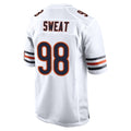Vanessashop C.Bears #98 Montez Sweat Player White Home Game Stitched Jerseys