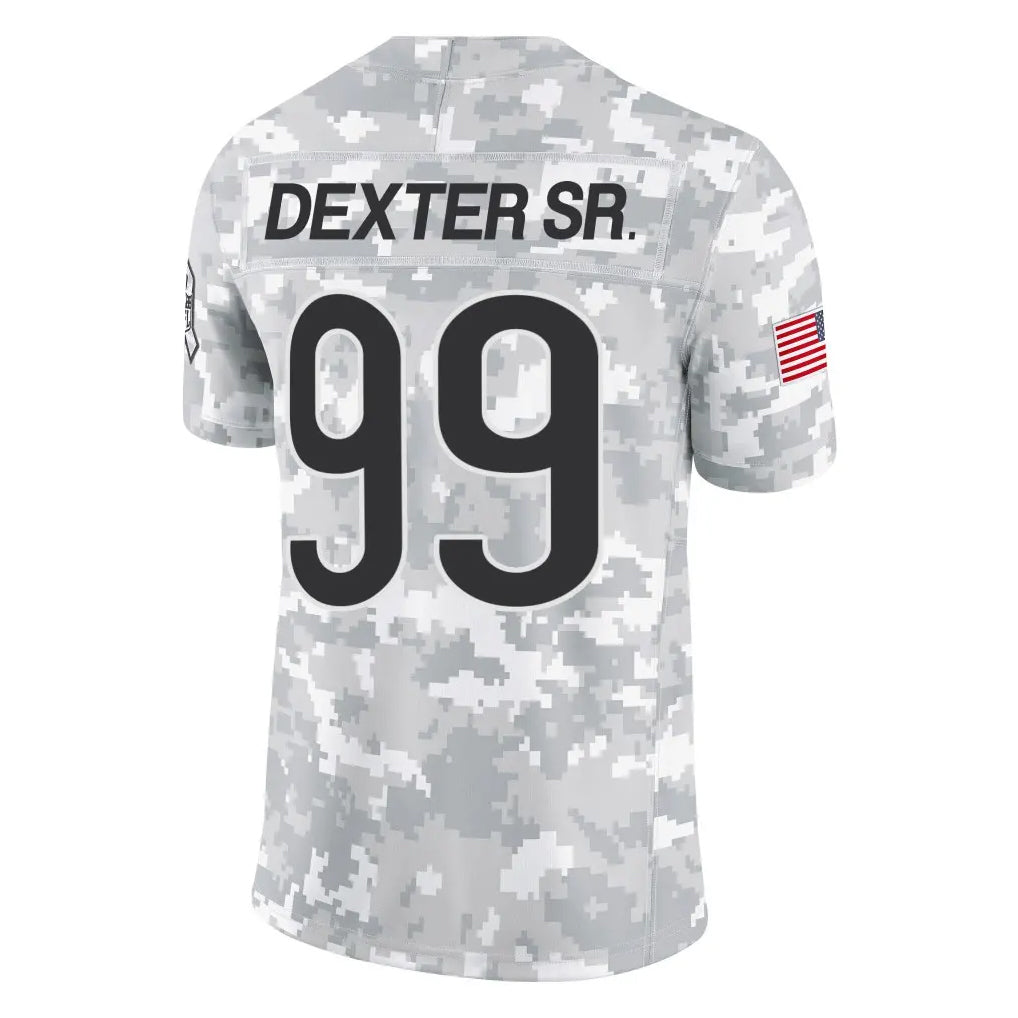 Vanessashop C.Bears #99 Gervon Dexter Sr. Player Arctic Camo Salute to Service Limited Stitched Jerseys