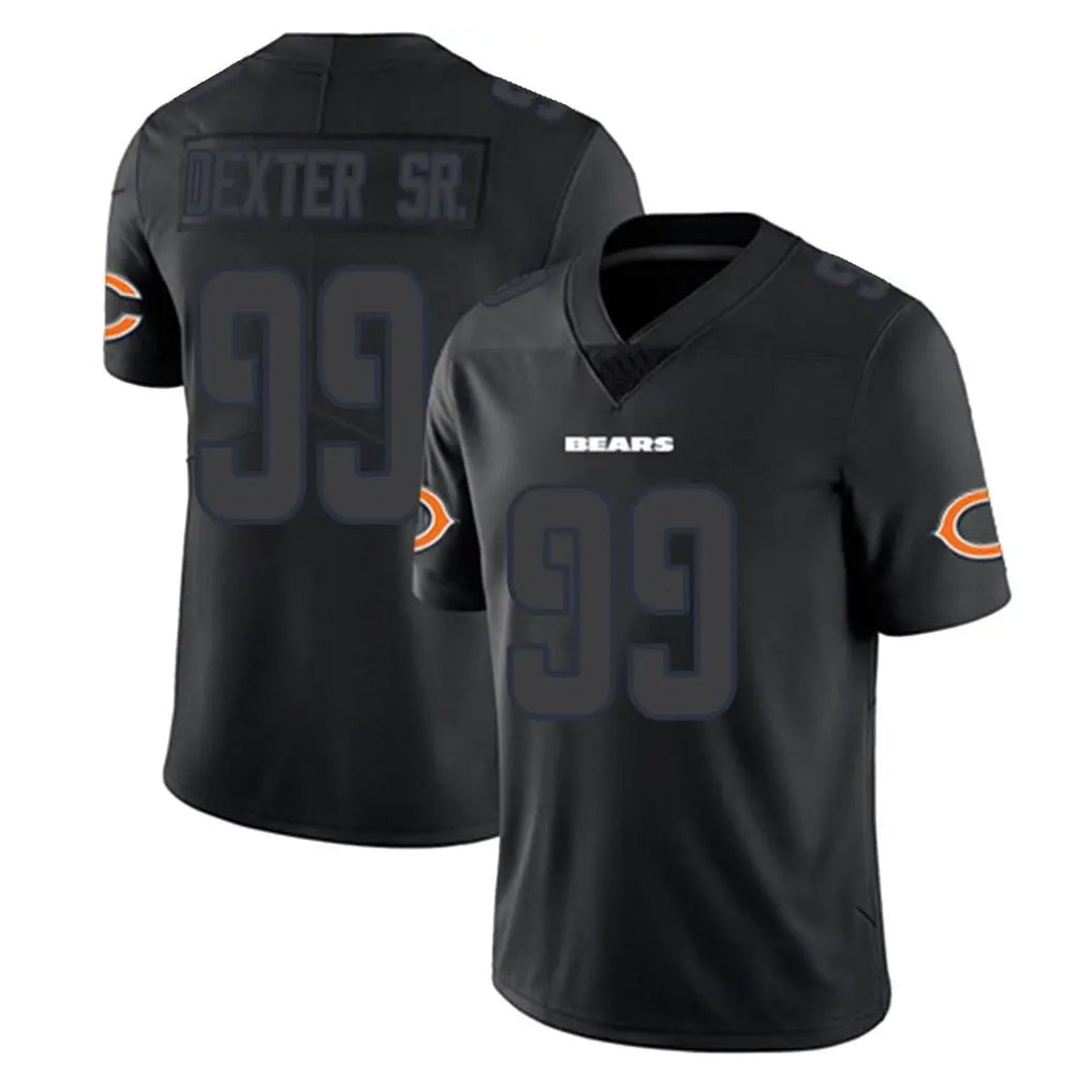 Vanessashop C.Bears #99 Gervon Dexter Sr. Player Black Impact Limited Game Stitched Jerseys