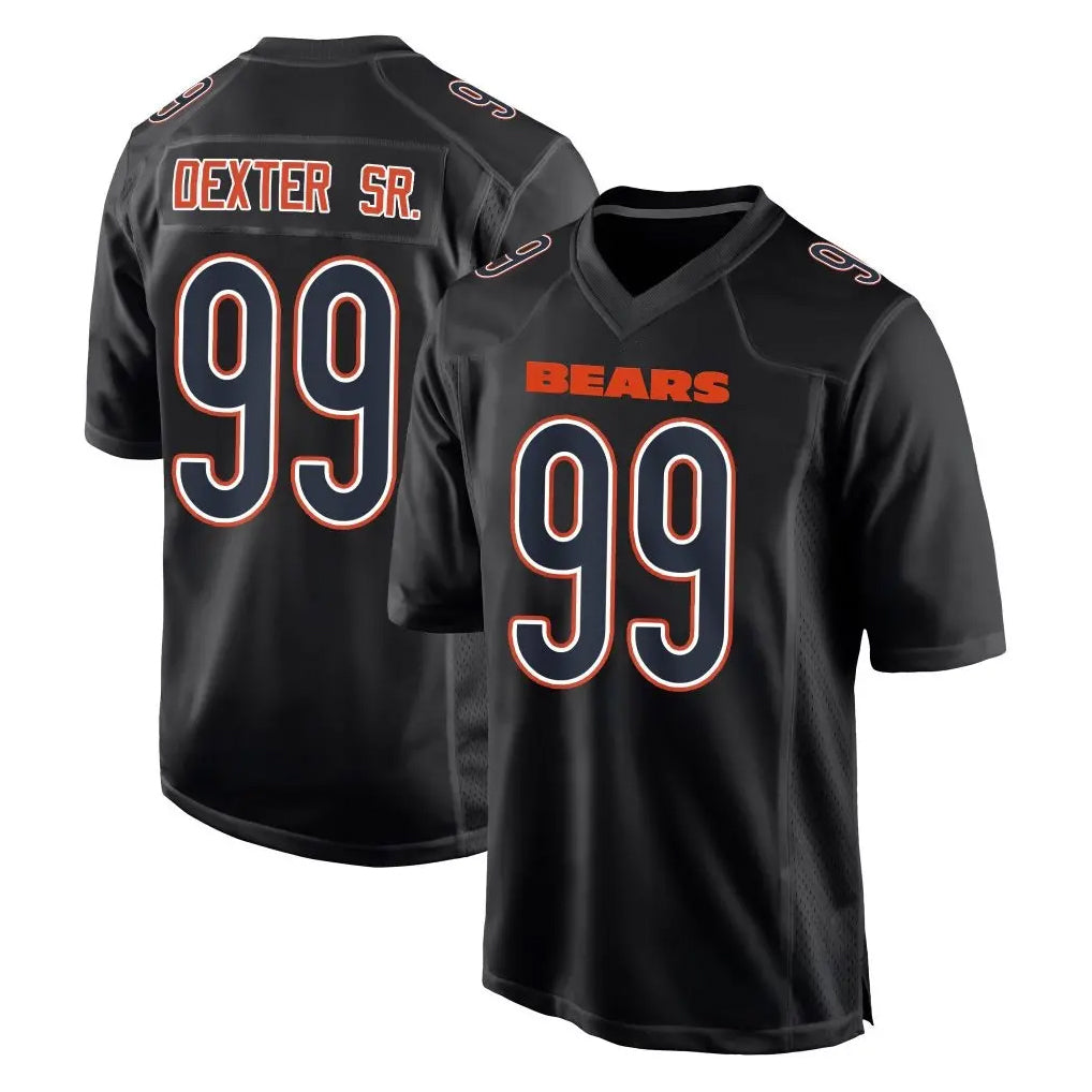 Vanessashop C.Bears #99 Gervon Dexter Sr. Player Carbon Black Fashion Game Stitched Jerseys