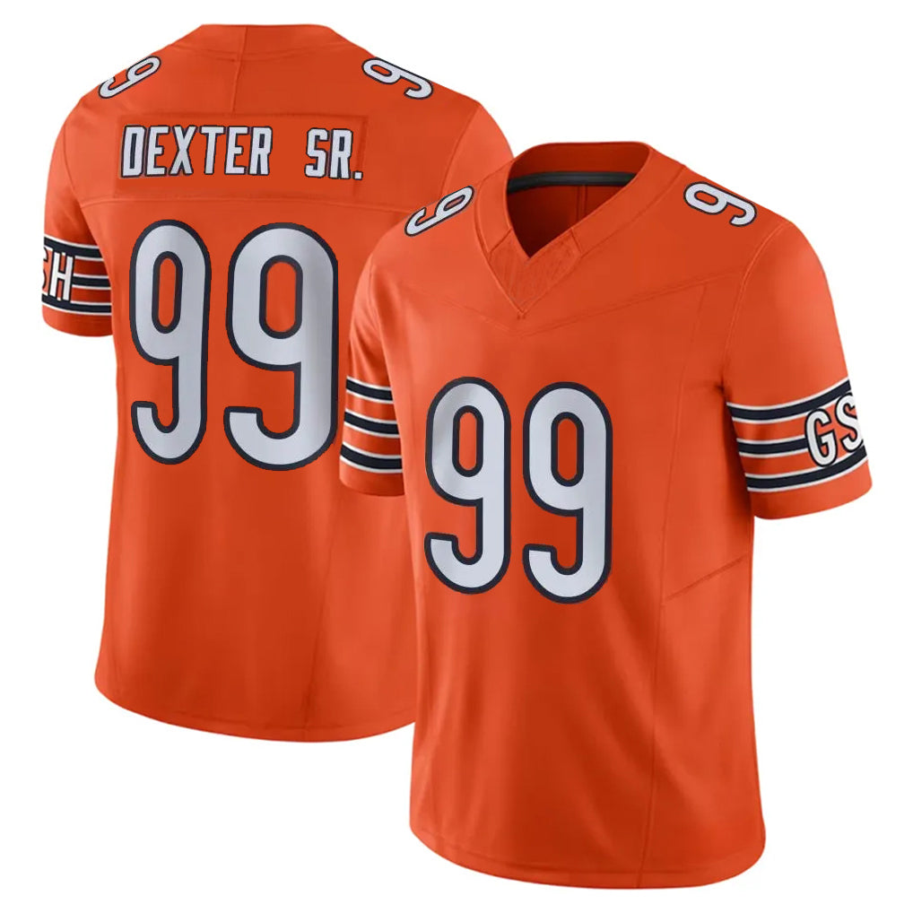 Vanessashop C.Bears #99 Gervon Dexter Sr. Player Orange Vapor F.U.S.E. Limited Home Game Stitched Jerseys
