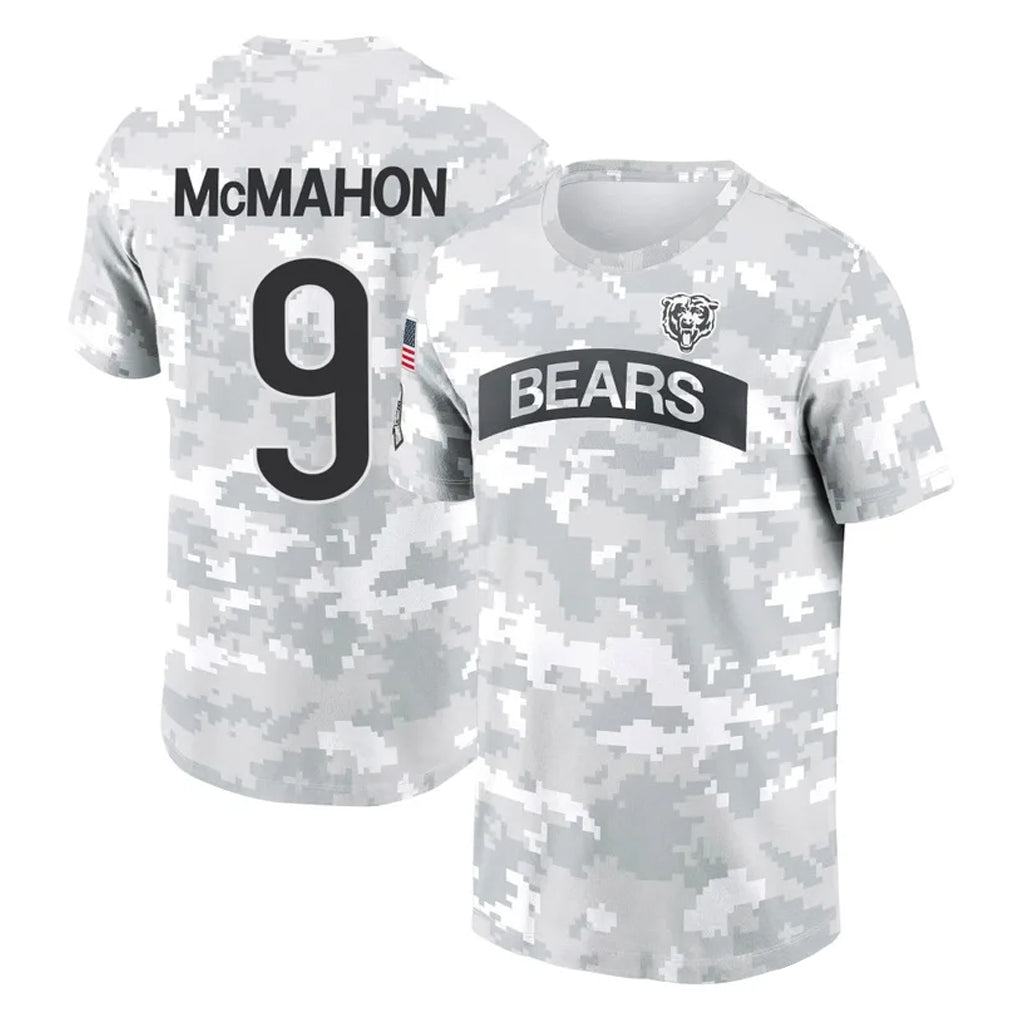 C.Bears #9 Jim McMahon Player Arctic Camo Vanessashop Salute to Service Performance T-Shirt Limited Stitched Jerseys