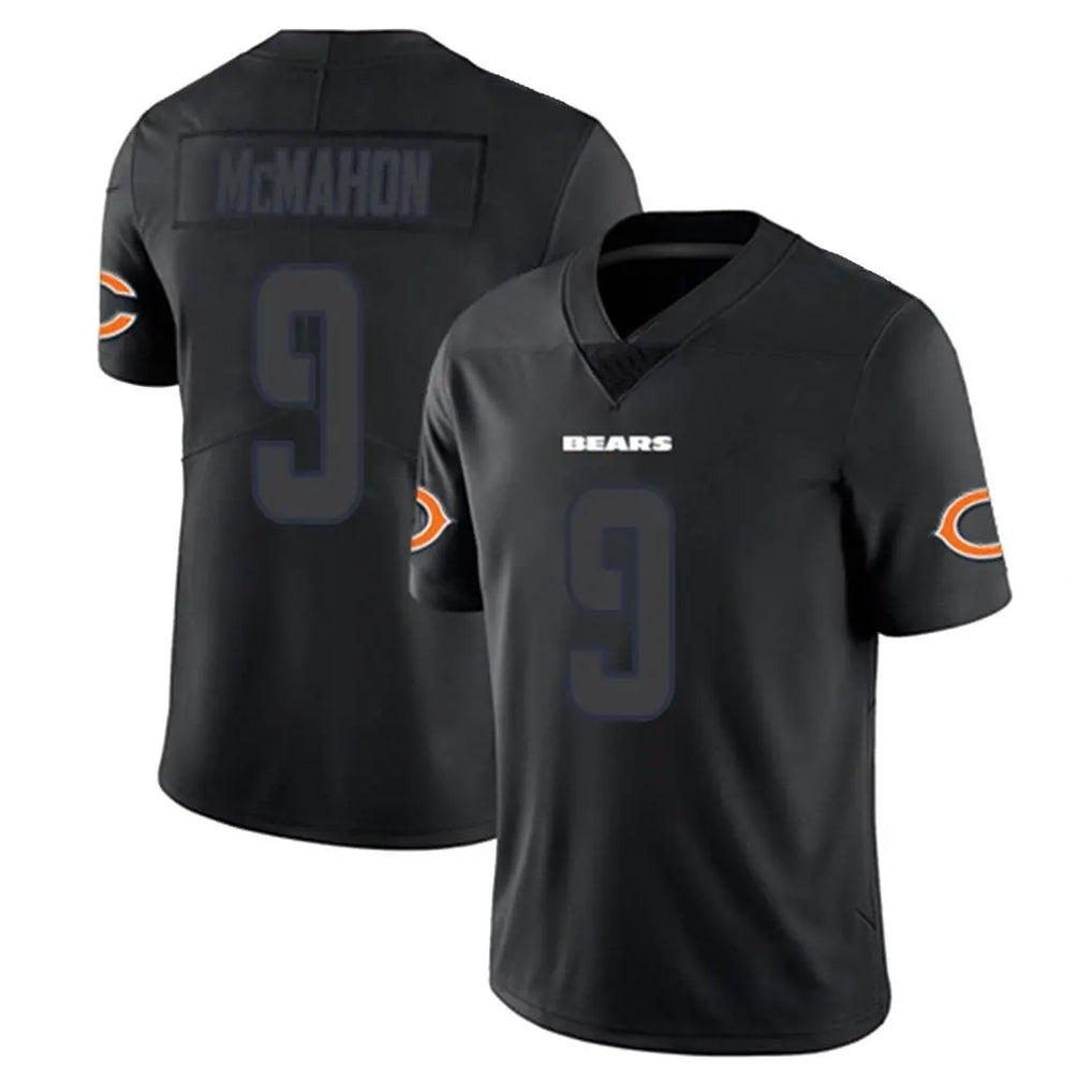 C.Bears #9 Jim McMahon Player Black Vanessashop Impact Limited Game Stitched Jerseys
