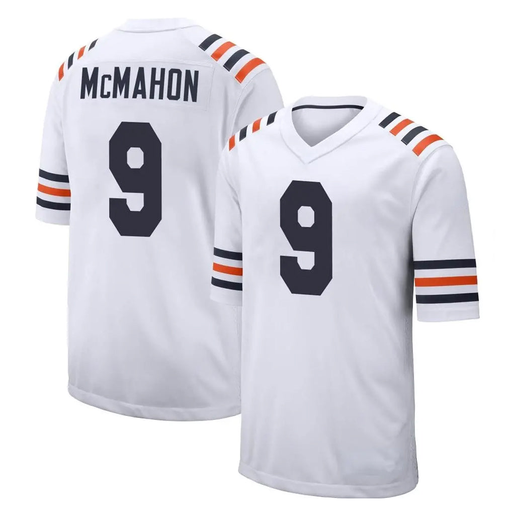 C.Bears #9 Jim McMahon Player White Vanessashop Classic Home Game Stitched Jerseys
