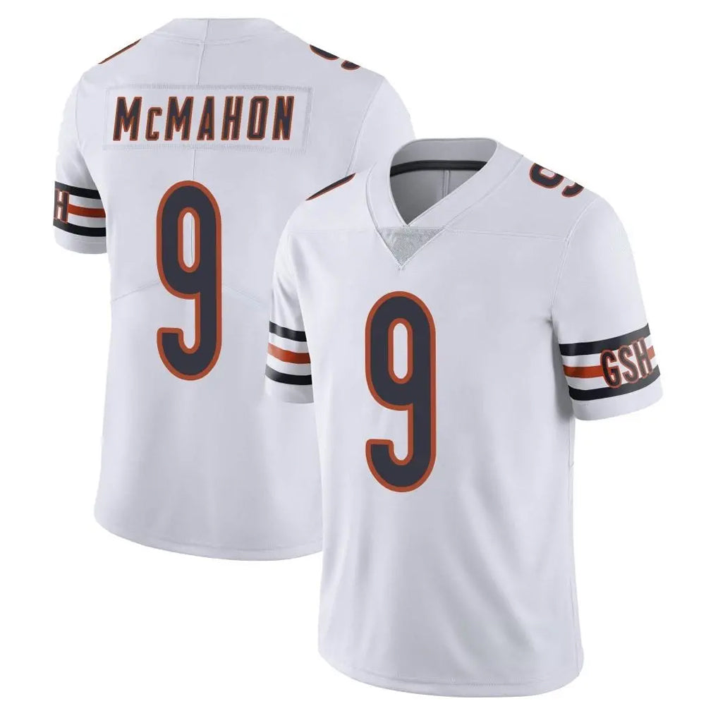 C.Bears #9 Jim McMahon Player White Vanessashop Vapor Untouchable Limited Home Game Stitched Jerseys