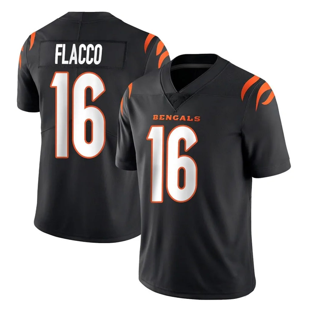 Vanessashop C.Bengals #16 Joe Flacco Player Black Vapor Untouchable Limited Home Game Stitched Jerseys