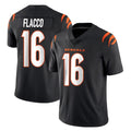 Vanessashop C.Bengals #16 Joe Flacco Player Black Vapor Untouchable Limited Home Game Stitched Jerseys