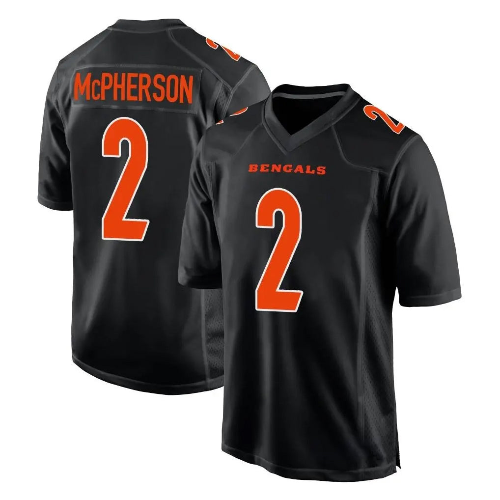 Vanessashop C.Bengals #2 Evan McPherson Player Black Fashion Game Stitched Jerseys