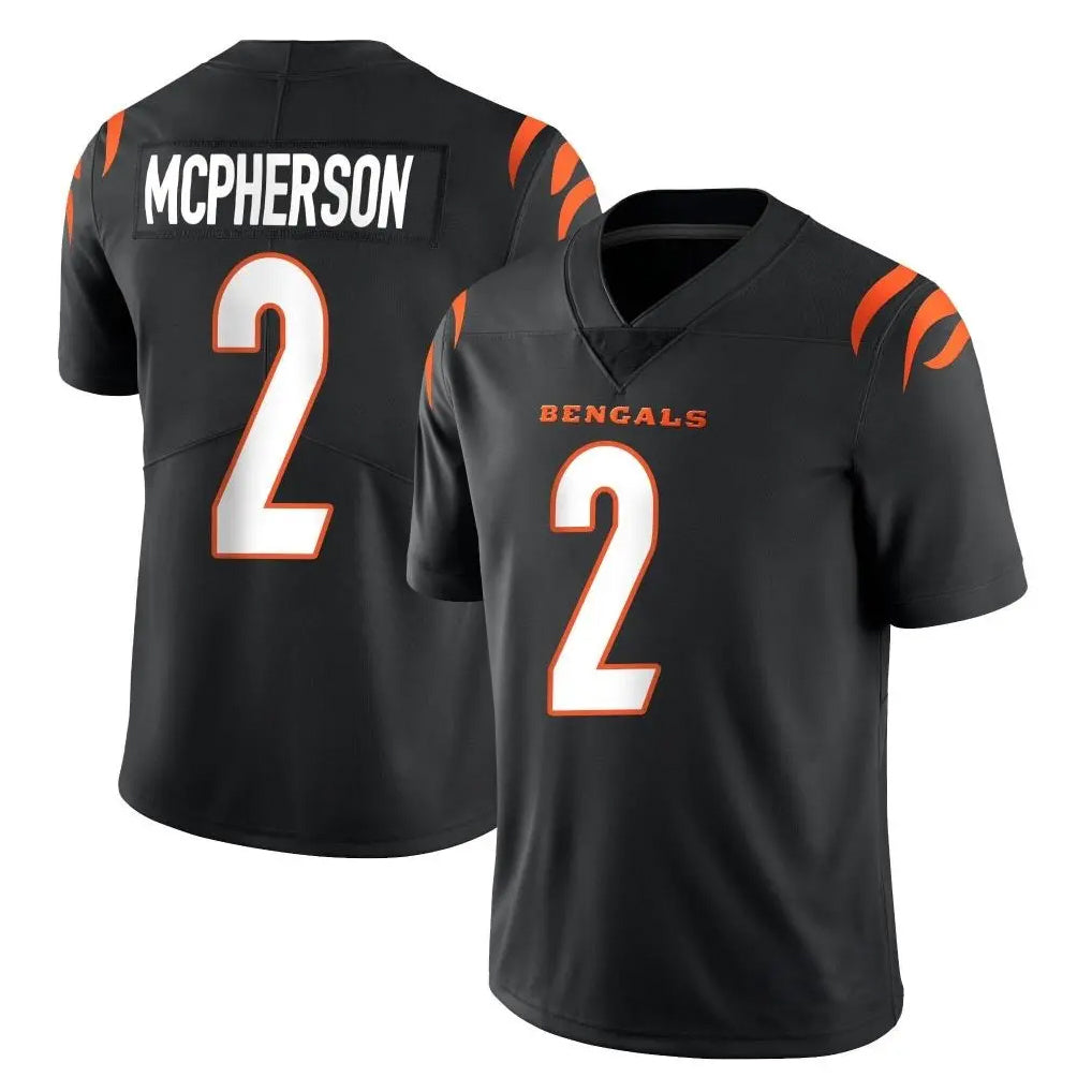 Vanessashop C.Bengals #2 Evan McPherson Player Black Vapor Untouchable Limited Home Game Stitched Jerseys