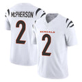 Vanessashop C.Bengals #2 Evan McPherson Player White Vapor F.U.S.E. Limited Home Game Stitched Jerseys