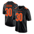 Vanessashop C.Bengals #30 Chase Brown Player Black Fashion Game Stitched Jerseys