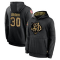 Vanessashop C.Bengals #30 Chase Brown Player Black Salute to Service Pullover Hoodies Limited Stitched Jerseys