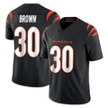 Vanessashop C.Bengals #30 Chase Brown Player Black Vapor F.U.S.E. Limited Home Game Stitched Jerseys