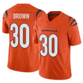 Vanessashop C.Bengals #30 Chase Brown Player Orange Vapor F.U.S.E. Limited Home Game Stitched Jerseys