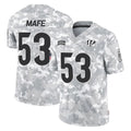 Vanessashop C.Bengals #53 Boye Mafe Player Arctic Camo Salute to Service Limited Stitched Jerseys