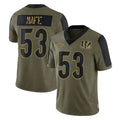 Vanessashop C.Bengals #53 Boye Mafe Player Olive Salute to Service Game Stitched Jerseys
