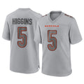 Vanessashop C.Bengals #5 Tee Higgins Player Gray Atmosphere Fashion Game Stitched Jerseys