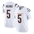 Vanessashop C.Bengals #5 Tee Higgins Player White Vapor F.U.S.E. Limited Home Game Stitched Jerseys