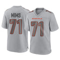 Vanessashop C.Bengals #71 Amarius Mims Player Gray Atmosphere Fashion Game Stitched Jerseys