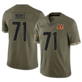 Vanessashop C.Bengals #71 Amarius Mims Player Olive Salute to Service Limited Game Stitched Jerseys