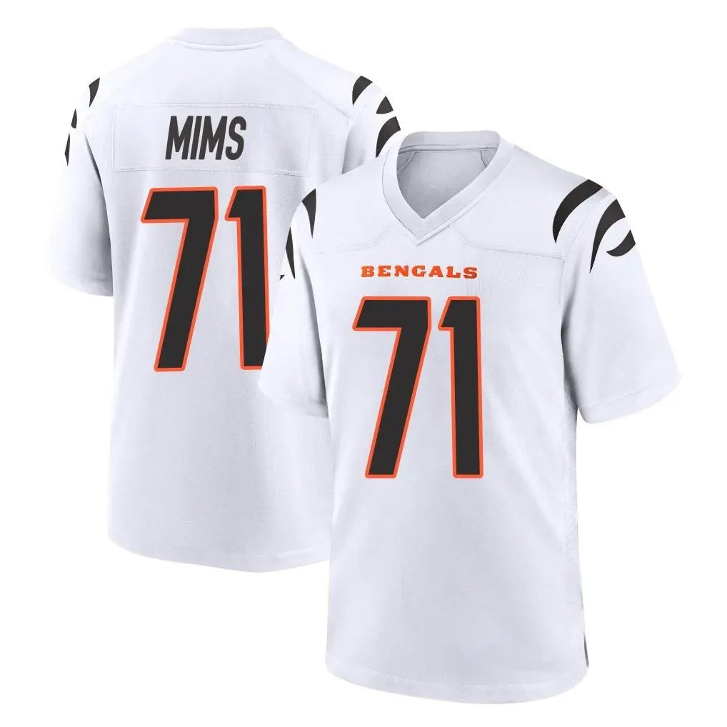 Vanessashop C.Bengals #71 Amarius Mims Player White Home Game Stitched Jerseys