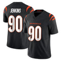 Vanessashop C.Bengals #90 Kris Jenkins Jr Player Black Vapor F.U.S.E. Limited Home Game Stitched Jerseys