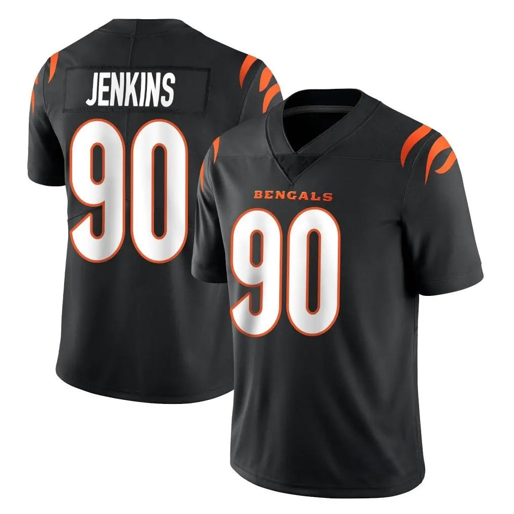 Vanessashop C.Bengals #90 Kris Jenkins Jr Player Black Vapor Untouchable Limited Home Game Stitched Jerseys