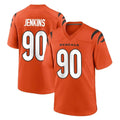 Vanessashop C.Bengals #90 Kris Jenkins Jr Player Orange Home Game Stitched Jerseys
