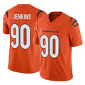 Vanessashop C.Bengals #90 Kris Jenkins Jr Player Orange Vapor F.U.S.E. Limited Home Game Stitched Jerseys