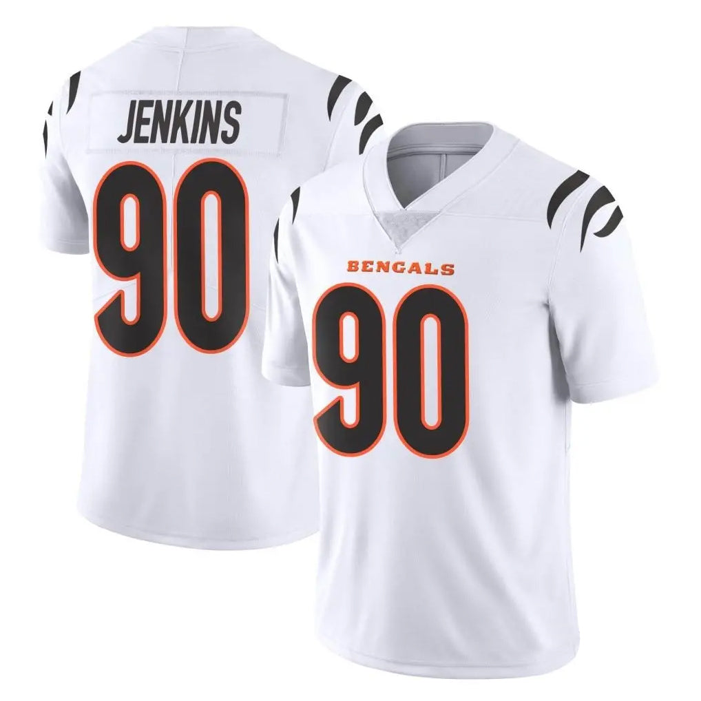 Vanessashop C.Bengals #90 Kris Jenkins Jr Player White Vapor Untouchable Limited Home Game Stitched Jerseys