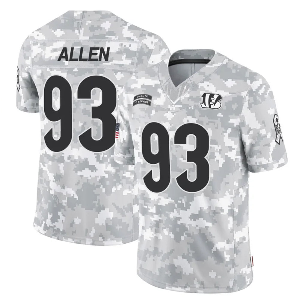 Vanessashop C.Bengals #93 Jonathan Allen Player Arctic Camo Salute to Service Limited Stitched Jerseys