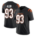 Vanessashop C.Bengals #93 Jonathan Allen Player Black Vapor Untouchable Limited Home Game Stitched Jerseys