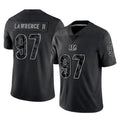 Vanessashop C.Bengals #97 Dexter Lawrence II Player Black Reflective Limited Game Stitched Jerseys