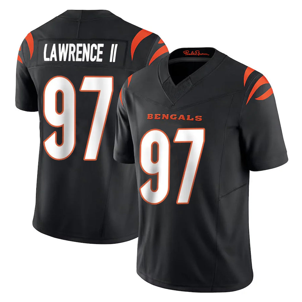 Vanessashop C.Bengals #97 Dexter Lawrence II Player Black Vapor Untouchable Limited Home Game Stitched Jerseys