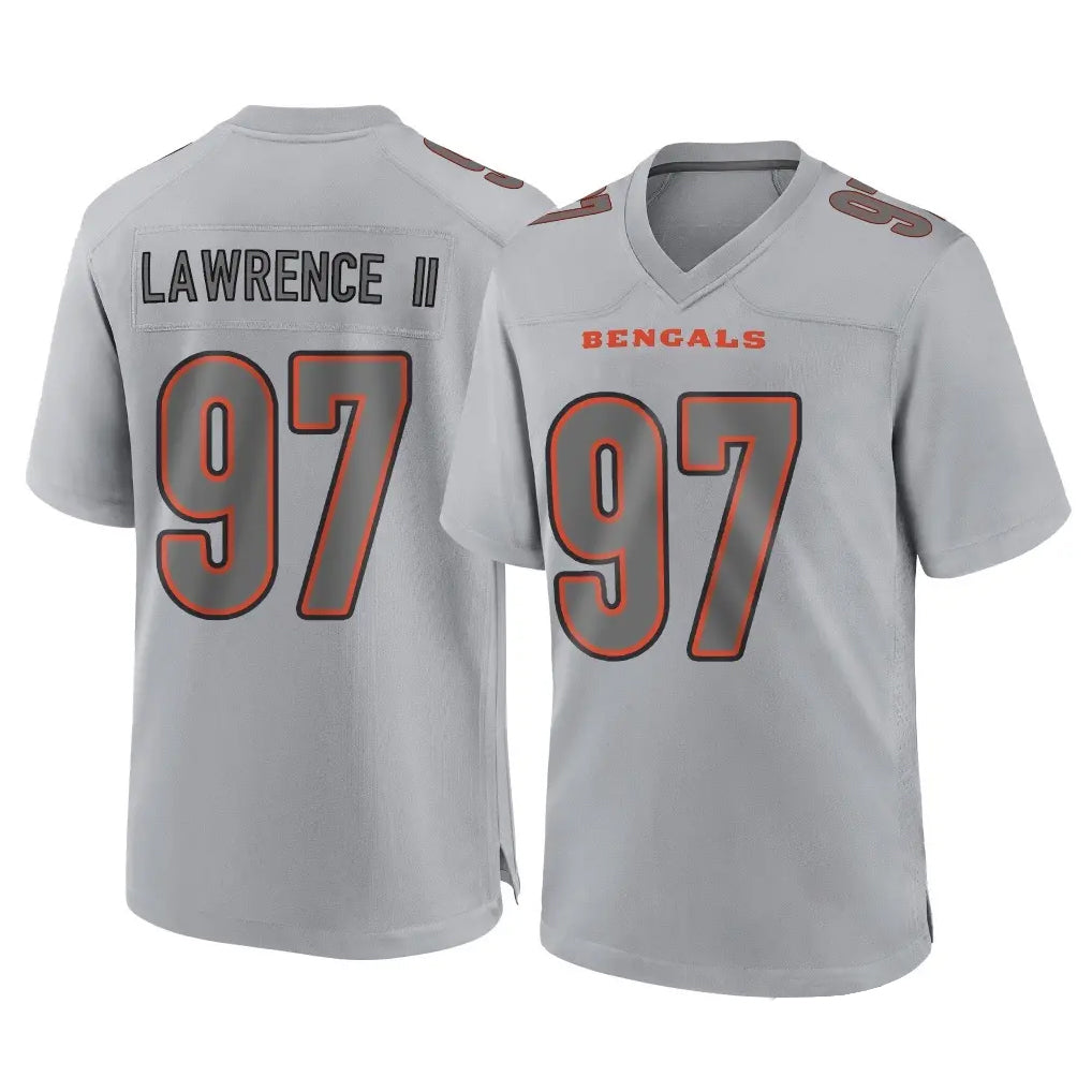Vanessashop C.Bengals #97 Dexter Lawrence II Player Gray Atmosphere Fashion Game Stitched Jerseys