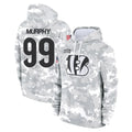 Vanessashop C.Bengals #99 Myles Murphy Player Arctic Camo Salute to Service Pullover Hoodie Limited Stitched Jerseys