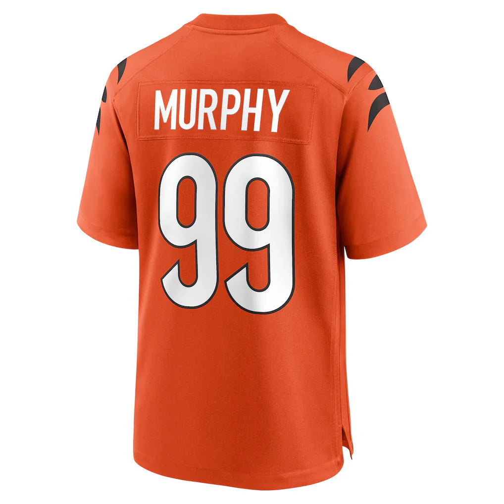 Vanessashop C.Bengals #99 Myles Murphy Player Orange Home Game Stitched Jerseys