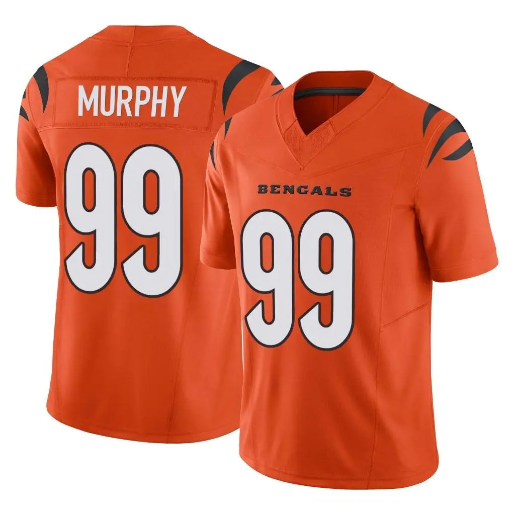 Vanessashop C.Bengals #99 Myles Murphy Player Orange Vapor F.U.S.E. Limited Home Game Stitched Jerseys